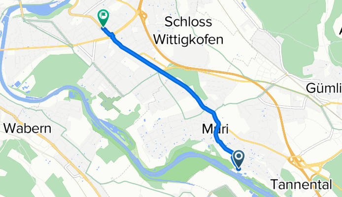 Auweg 8, Muri b. Bern to Muristrasse 31, Berne