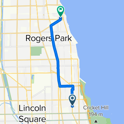 4945 N Broadway St, Chicago to 7631 N Greenview Ave, Chicago