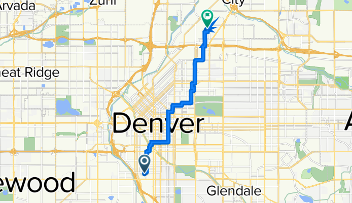 South Elati Street 145, Denver to Saint Paul Street 5083, Denver