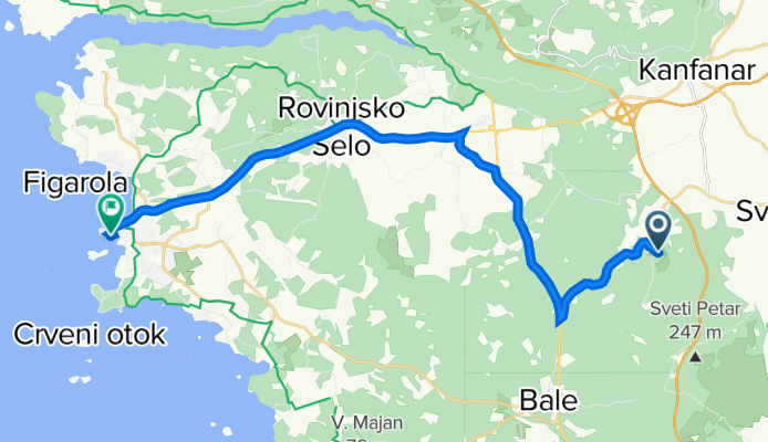 Stancija Ružići 38–127, Bale to Matteottijev trg 12, Rovinj