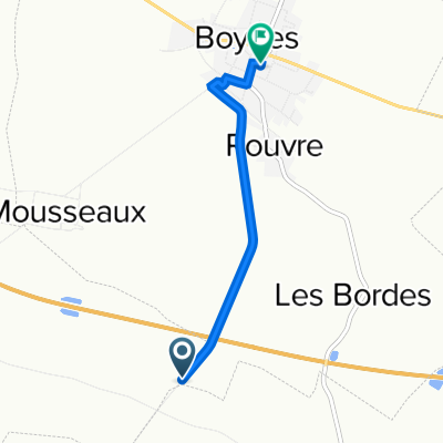 Route de Nancray, Courcelles-le-Roi à 6 Ruelle aux Loups, Boynes