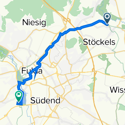 Philipp-Engel-Straße 34, Petersberg nach Olympiastraße 12, Fulda