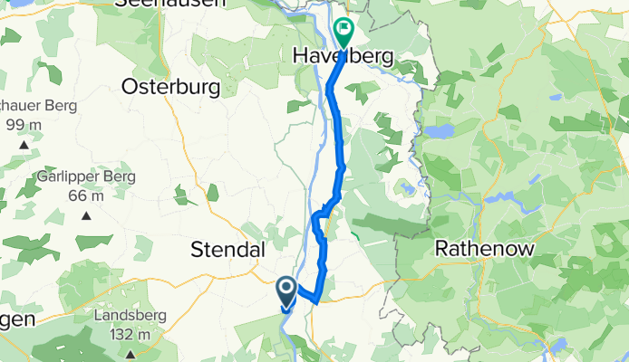 Stendaler Straße 53–54, Tangermünde nach Wilsnacker Straße 1, Havelberg