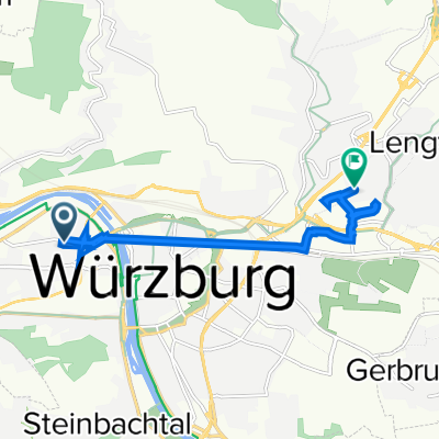 Weißenburgstraße 17, Würzburg nach Heisenbergstraße 23, Würzburg