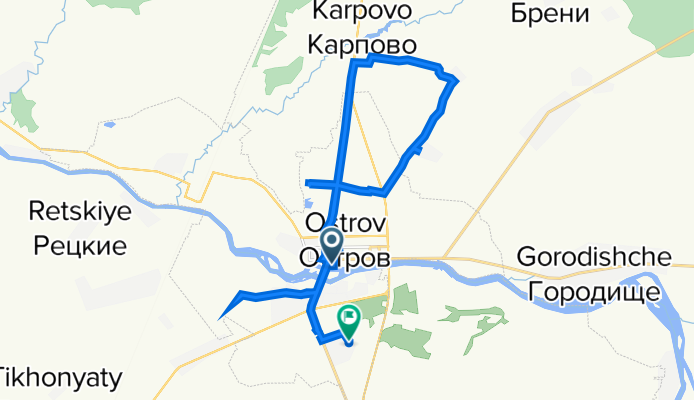 улица 25 Октября, Остров до Авиационная улица, 13, Остров
