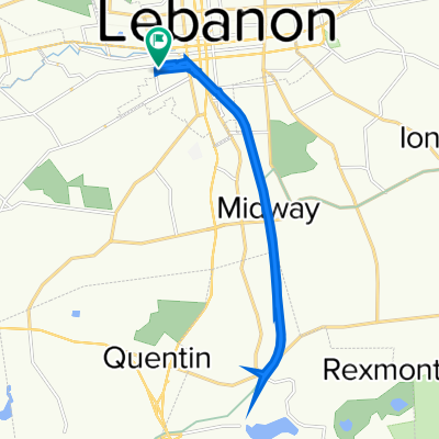1556 Lafayette St, Lebanon to 1557 Lafayette St, Lebanon