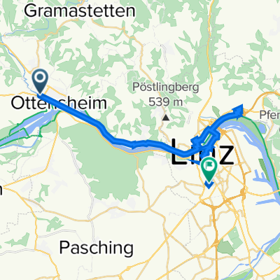 Höflein 20 to Bahnhofplatz 3-6, Linz