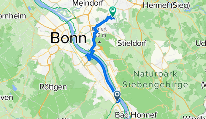 Mainzer Straße 193, Bonn nach Erfurtstraße 6, Sankt Augustin