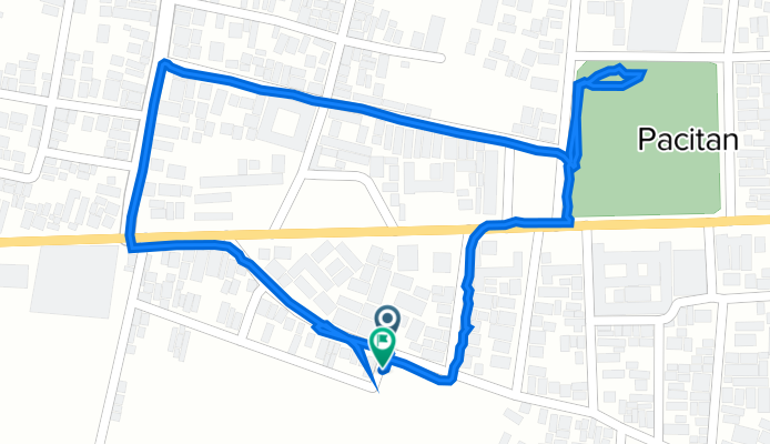 Jalan DI. Panjaitan No.12, Kecamatan Pacitan to R432+67Q, Kecamatan Pacitan