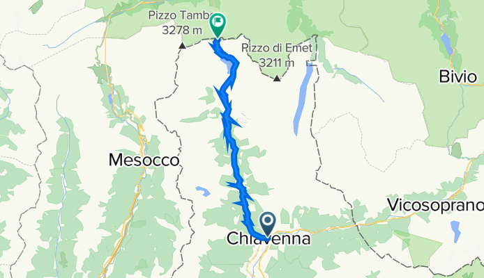 Chiavenna - Monte Spluga - Chiavenna - Monte Spluga