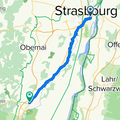 2 Rue d'Orbey, Strasbourg to D 1083, Sélestat