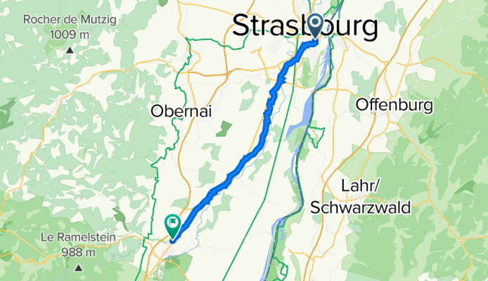 2 Rue d'Orbey, Strasbourg to D 1083, Sélestat