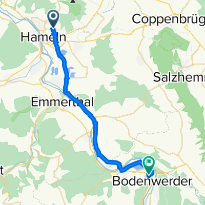 Basbergstraße 66, Hameln nach Hakenberg 3, Bodenwerder