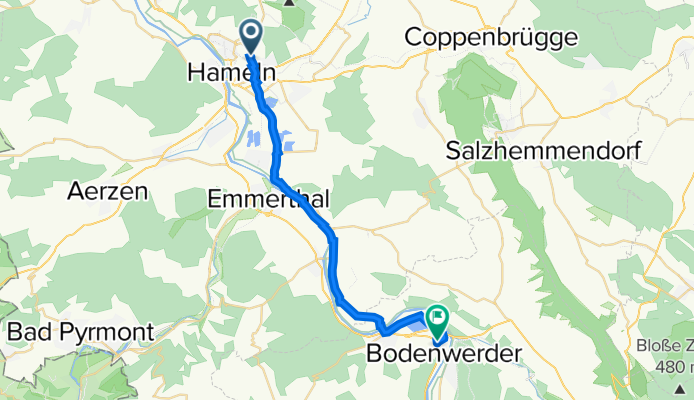 Basbergstraße 66, Hameln nach Hakenberg 3, Bodenwerder