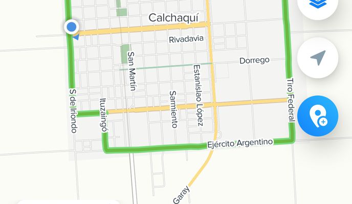 Foto 1 der Bikemap-Route "De 25 de Mayo 1090, Calchaquí a Boulevard Belgrano 1095, Calchaquí"