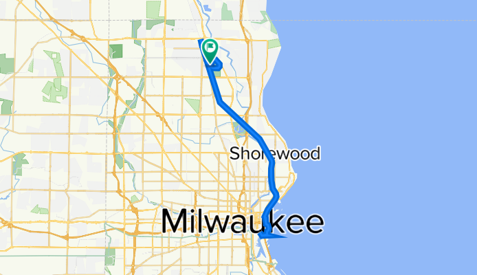 3501 W Bradley Rd, Milwaukee to 3501 W Bradley Rd, Milwaukee