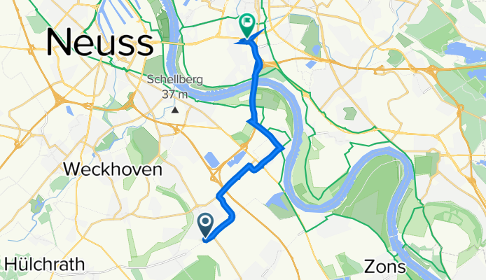 August-Macke-Straße 502, Neuss nach Aachener Straße 126, Düsseldorf