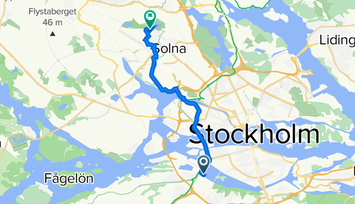 VerkstadRoute to Näckrosvägen 20