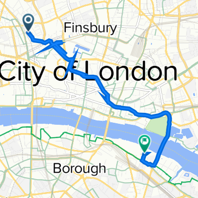 80 Turnmill St, London to 3 More London Riverside, London