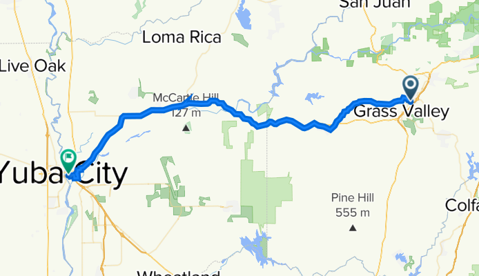 Sierra College Drive 180, Grass Valley to 5th Street, Marysville