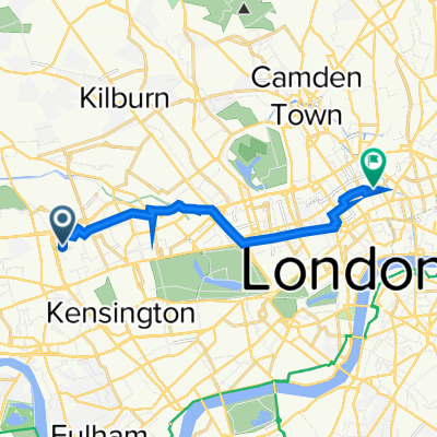 21 Bramley Road, London to London House, Mecklenburgh Sq, London