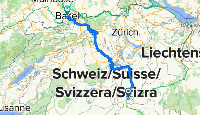 2) Andermatt to Basel EV 5