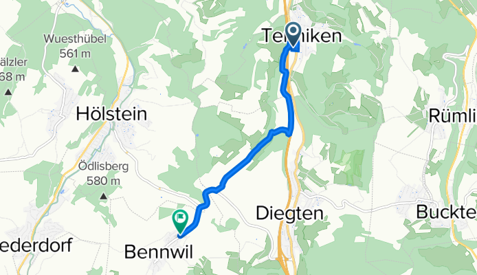Obermattweg 60, Tenniken nach Hauptstrasse 14, Bennwil