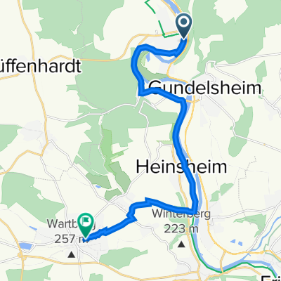 Neckarstraße 1, Haßmersheim nach Piaweg 6, Bad Rappenau