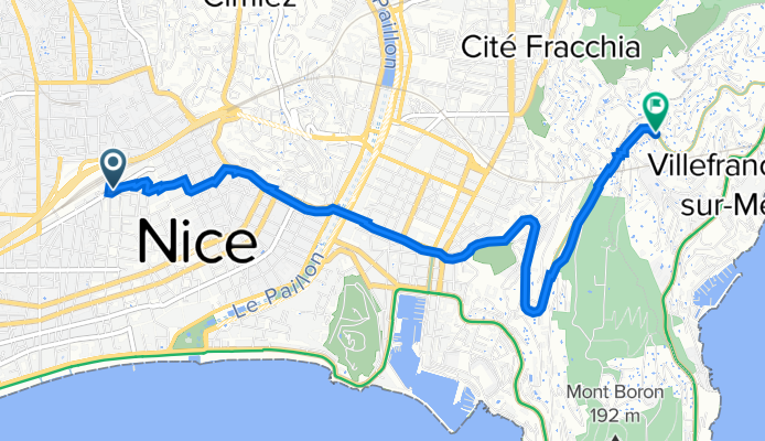 Da Rue de Belgique 23, Nice a La Pinède, Villefranche-sur-Mer