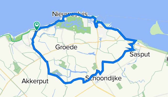 Sint Bavodijk 1, Nieuwvliet naar Sint Bavodijk 1, Nieuwvliet