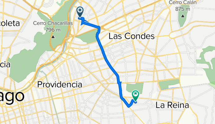 De Avenida Nueva Costanera 3841, Vitacura a La Cañada 6590, La Reina