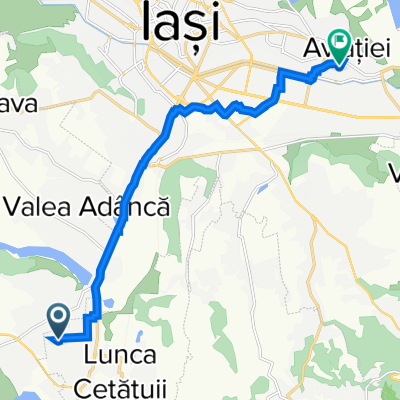 Strada Crivatului 28, Lunca Cetățuii to Strada Aurel Vlaicu 78, Iași