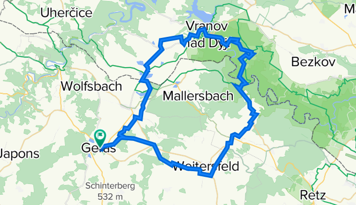 BA TOUR MTB GERAS VRANOV HARDEGG WEITERSFELD ZURÜCK