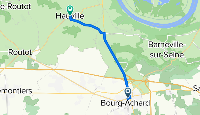 95 Grande Rue, Bourg-Achard à Route du Landin, Hauville