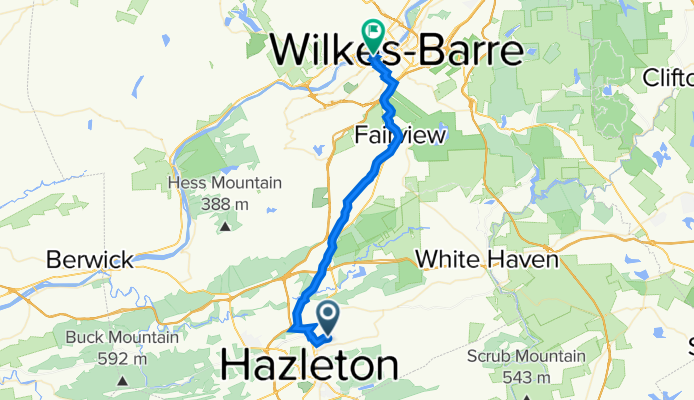 Hazleton to Wilkes-Barre