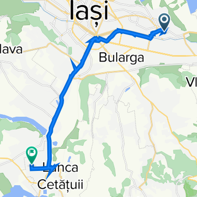 Strada Aurel Vlaicu 78, Iași to Strada Crinului 4, Lunca Cetățuii