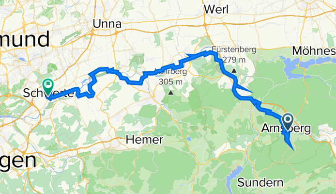 Englische Promenade, Arnsberg nach Hüsingstraße 29, Schwerte
