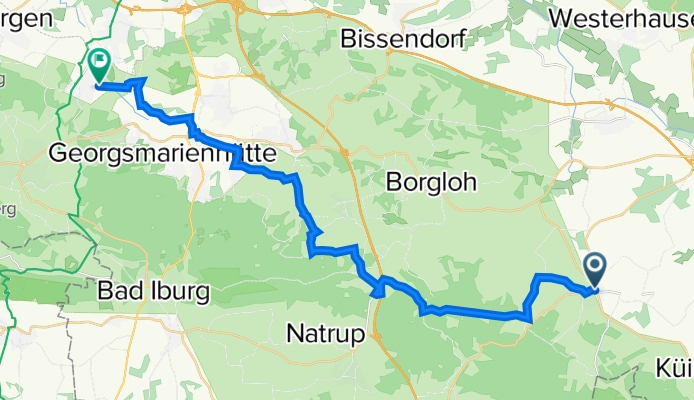 Am Ring 26, Melle nach Von-Galen-Straße 58, Georgsmarienhütte