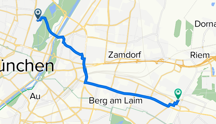 Gedonstraße 8, München nach Bognerhofweg 12–14, München