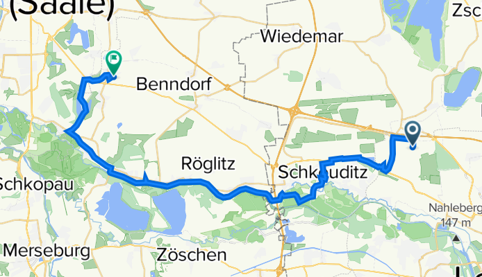 Porschestraße 1, Leipzig nach Ahornring 27B, Kabelsketal