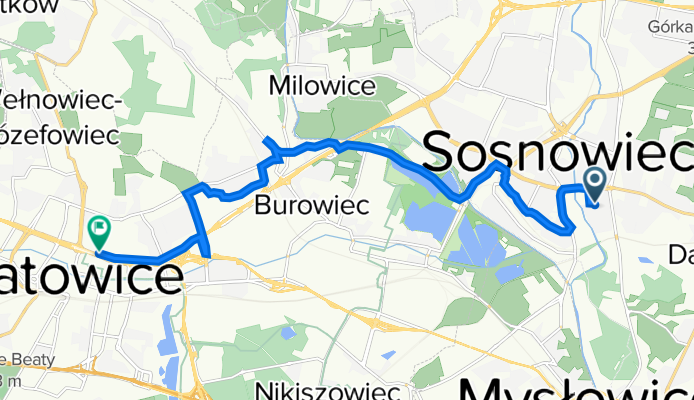 Andrzeja Struga 3B, Sosnowiec do Katowice Strefa Kultury NOSPR