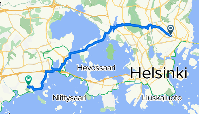 Gebhardinaukio 1, Helsinki to Toppelundintie 5, Espoo