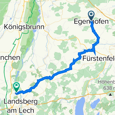 Wagnerstraße 1A, Egenhofen nach Kolpingstraße 1, Kaufering