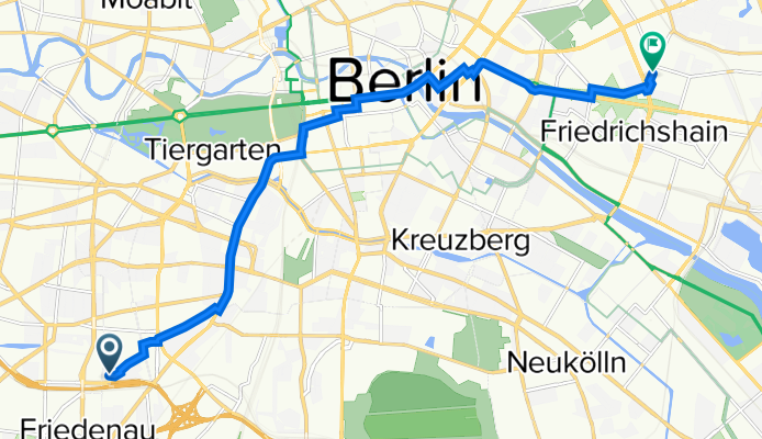 Durlacher Straße 12, Berlin nach Thaerstraße 20, Berlin