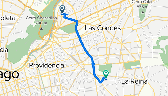 De Avenida Nueva Costanera 3849, Vitacura a Privado 6499, La Reina