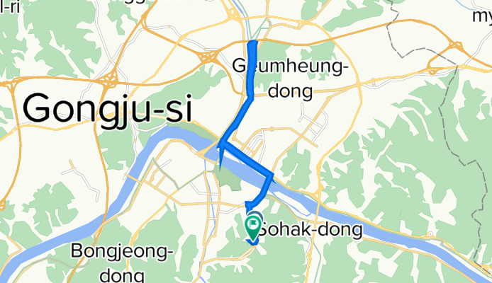 Ongnyong-dong 97, Gongju to Ongnyong-dong 104-21, Gongju