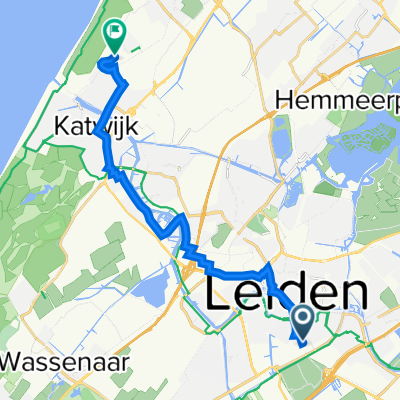 Van 't Hoffstraat 52, Leiden naar Keplerlaan, Noordwijk