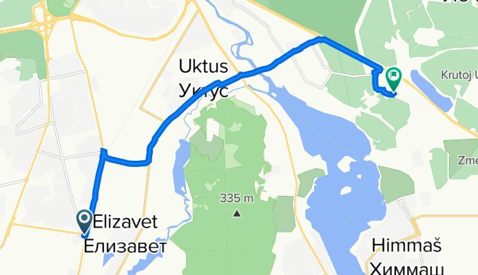 От Окружная улица 1а, Екатеринбург до Микрорайон Светлый 2, Екатеринбург