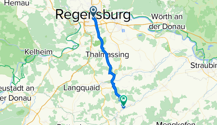 Bahnhofstraße 18, Regensburg nach Ziegelgasse 8, Mallersdorf-Pfaffenberg