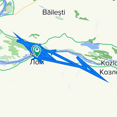 улица „Кубадин“ 22, Лом to ул. Пристанищна 7237, Лом